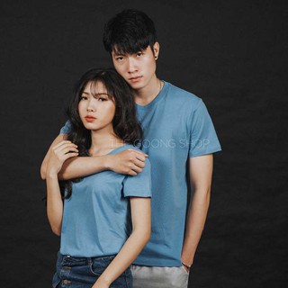COMBO CẶP ÁO THUN TRƠN NHẬT BẢN 100% COTTON THOÁNG MÁT- XANH BIỂN