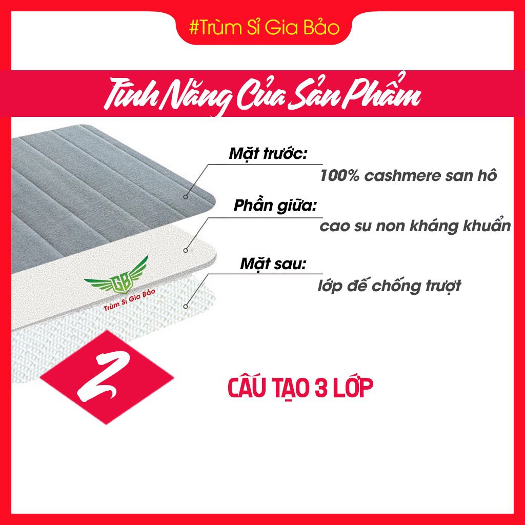 Thảm trải sàn siêu thấm hút , thảm lau chùi chân phòng khách - bếp - ngủ - nhà vệ sinh chống trơn trượt , hôi chân