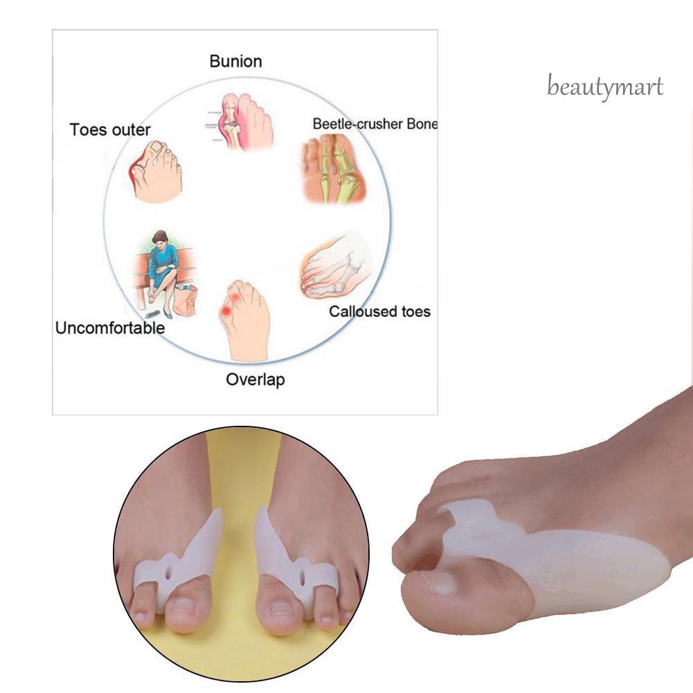 [Hàng mới về] Bộ 2 miếng silicone bọc chỉnh thẳng ngón chân giảm đau tiện dụng