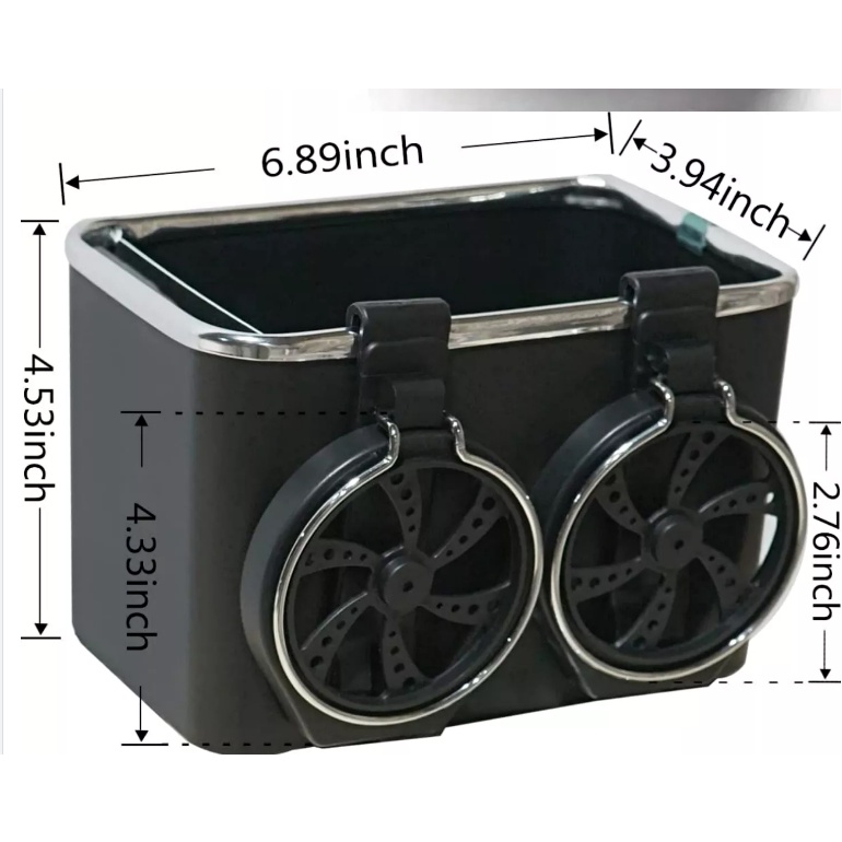 Dh Hộp Đựng Cốc / Điện Thoại / Khăn Giấy Gắn Chỗ Tỳ Tay Xe Hơi Đa Năng