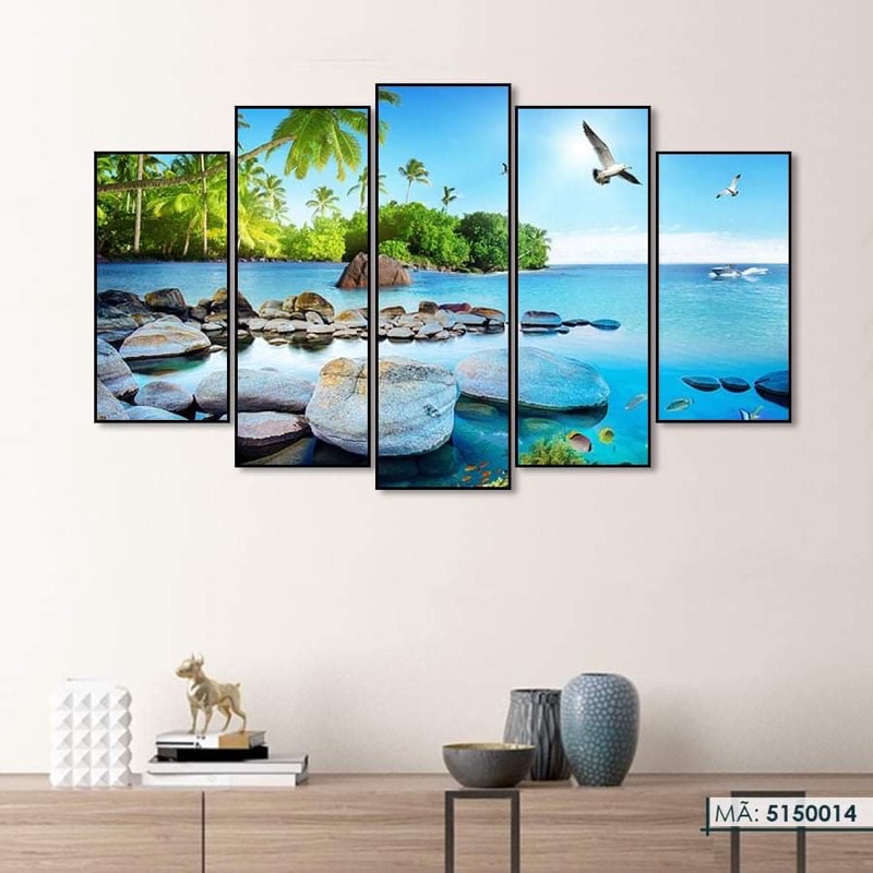 Bộ 5 Tranh Tráng Gương 3d Cao Cấp