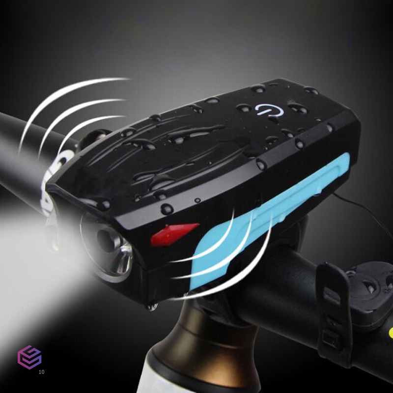 Đèn Pha Xe Đạp Siêu Sáng Chống Thấm Nước Có Còi Và Sạc Được