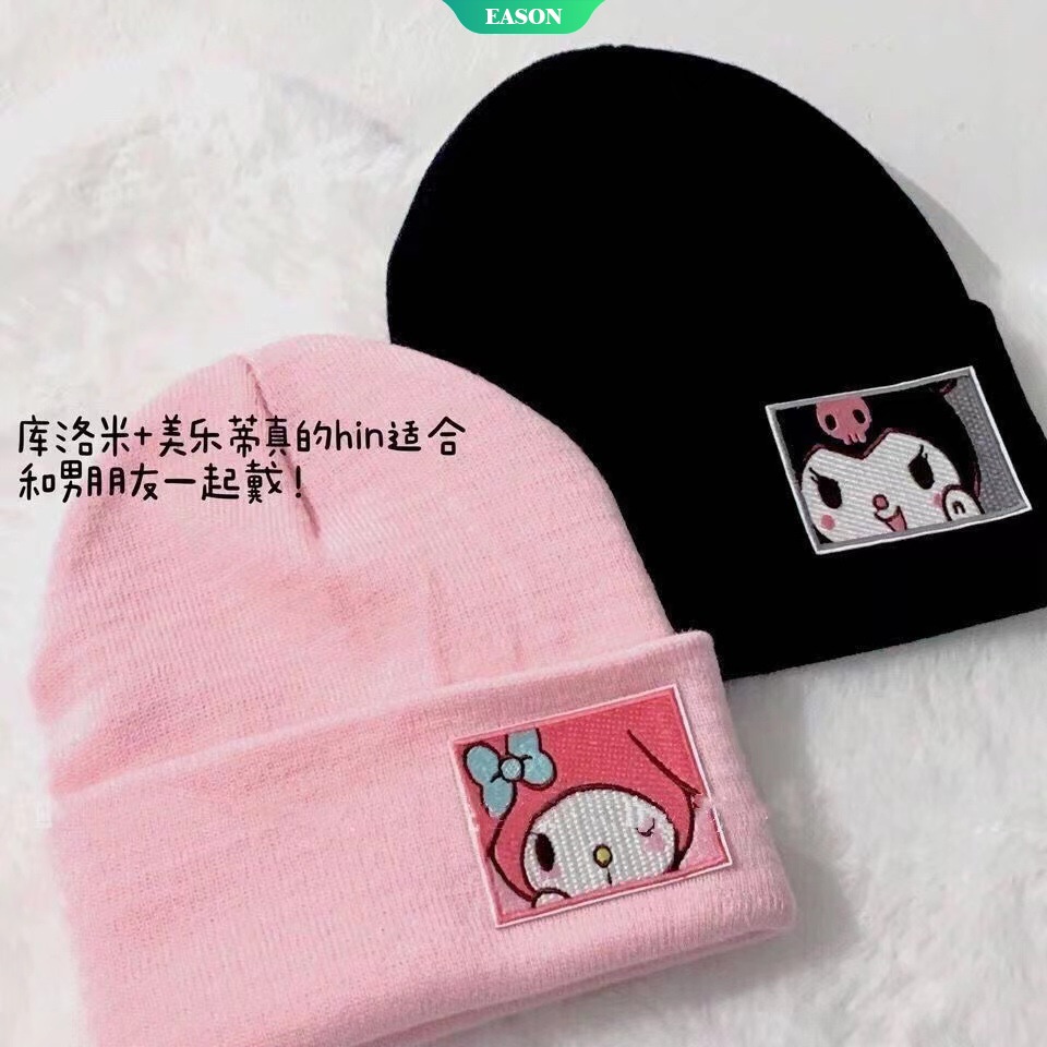 Mũ Len Dệt Kim Mềm Mại Họa Tiết hello kitty Thời Trang Xuân Thu Cho Nữ 2022