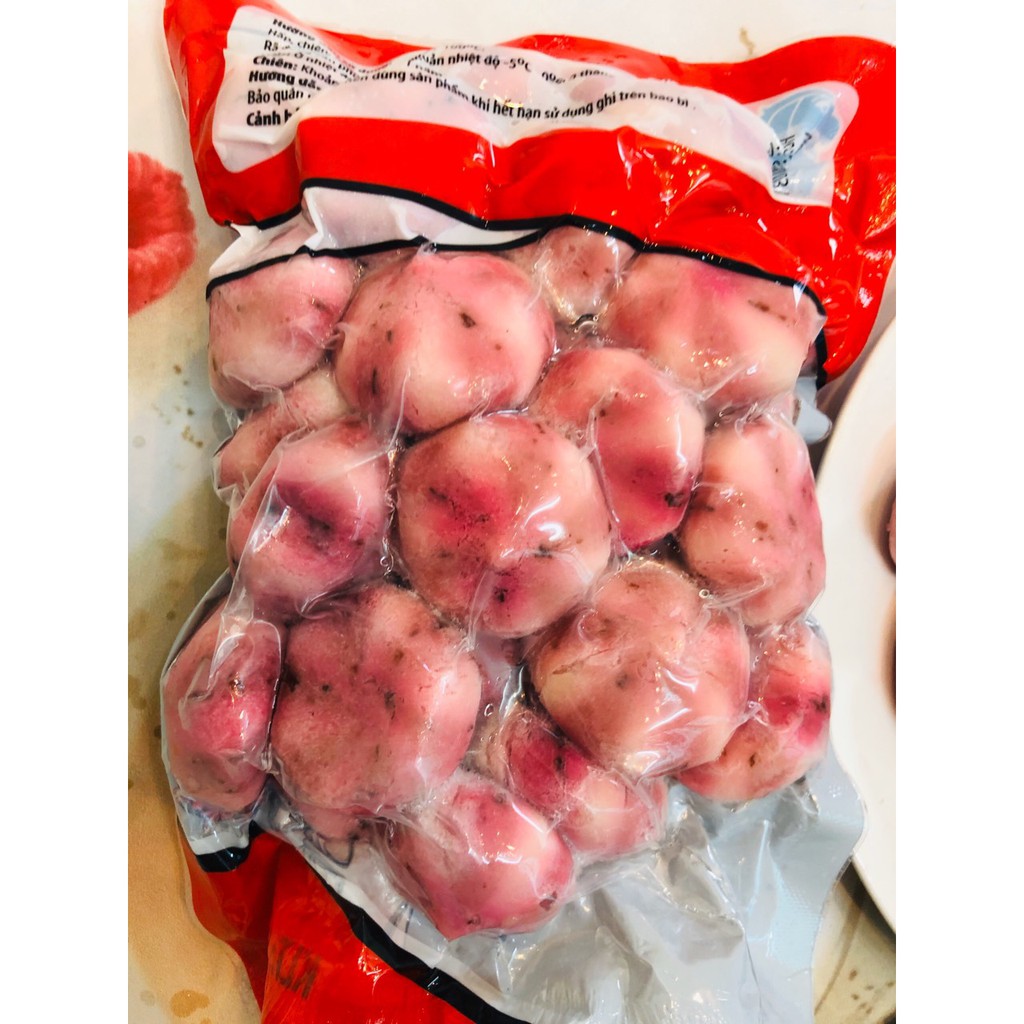 100g Bánh bao hải sản nhân trứng nhím  màu tím