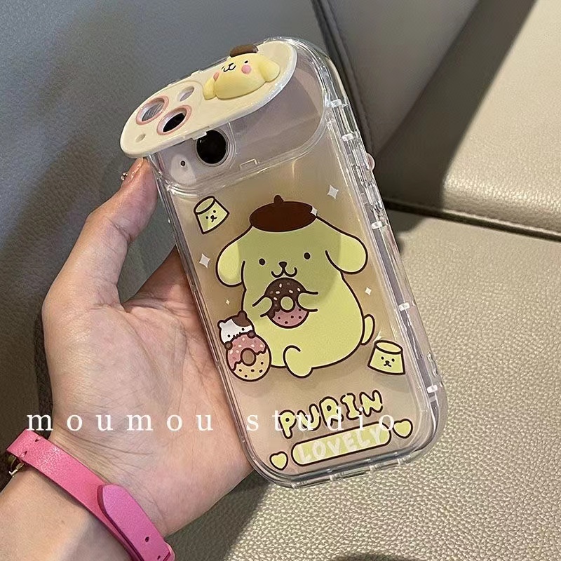 Ốp Điện Thoại Gắn Gương Hình Kuromi / Melody Tím / Hồng Cho iPhone 14 Pro Max 14 Plus 14 Pro 13 Pro Max 12 Pro Max 11 X XsMax Xr