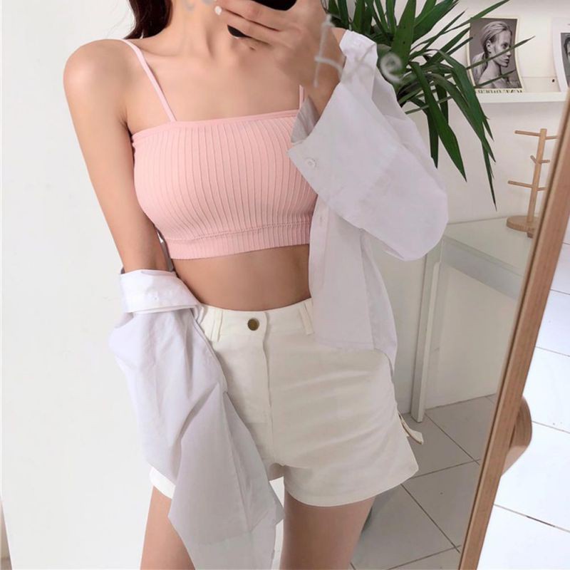 Áo ống ôm ngực có dây quai dễ thương cho nữ | BigBuy360 - bigbuy360.vn