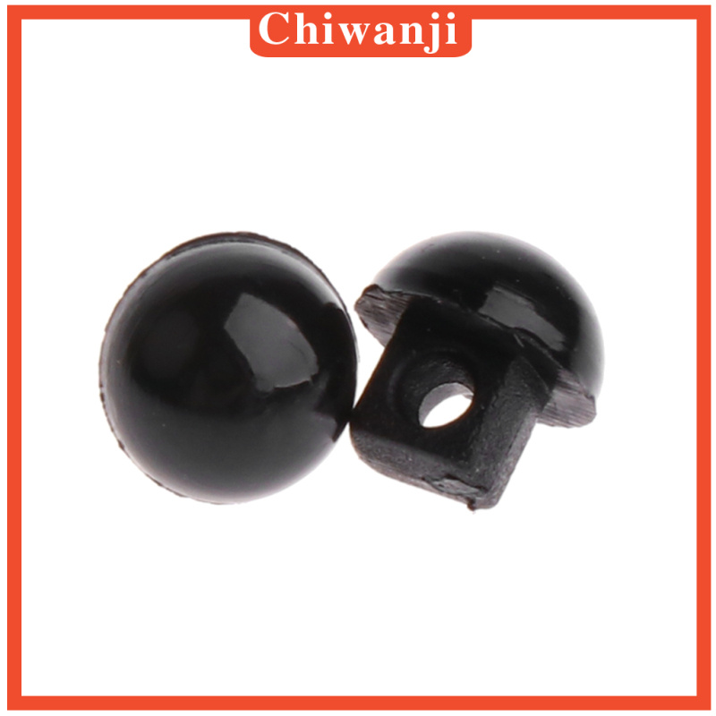 Set 100 Nút Tròn Màu Đen Hình Nấm 6mm Dành Cho Búp Bê