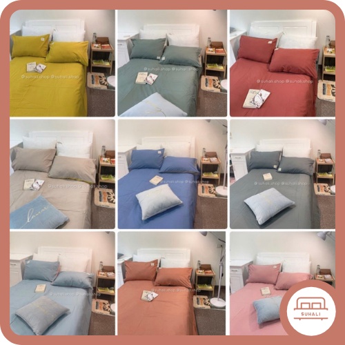 Bộ GA GIƯỜNG và VỎ GỐI Cotton TC đủ kích thước trải nệm 1m2, 1m4, 1m6, 1m8, 2m (không gồm chăn) cực đẹp