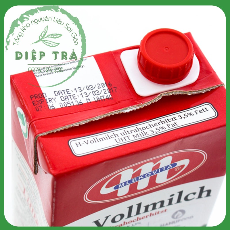 Sữa Tươi BA LAN - Tiệt Trùng Không Đường MLEKOVITA 1L/Hộp