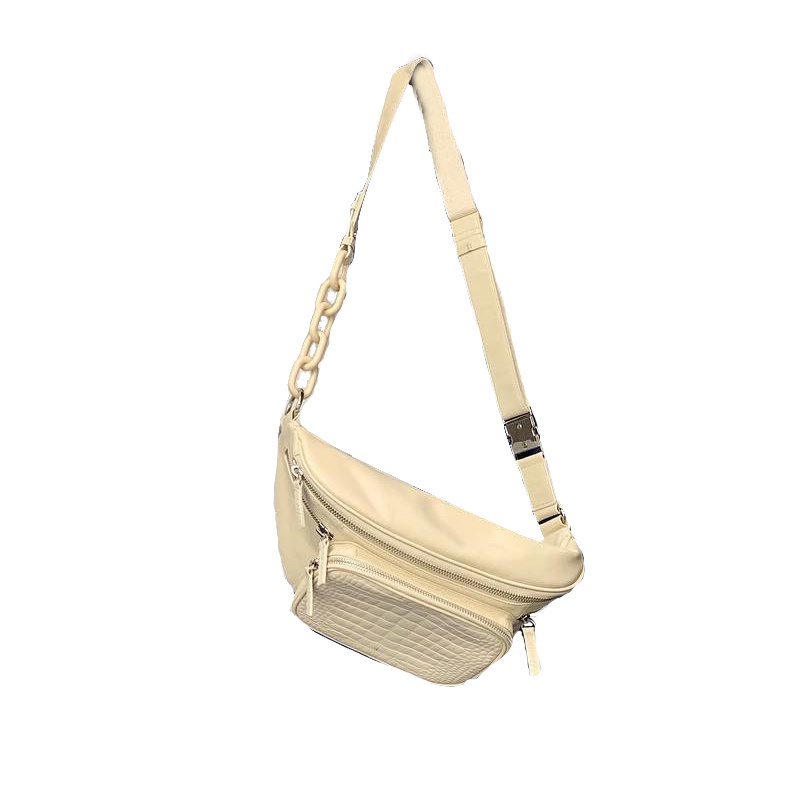 Túi Đeo Chéo Vân Da Cá Sấu Bằng acrylic Phối Dây Đeo Sợi Xích Thời Trang Cho Nữ