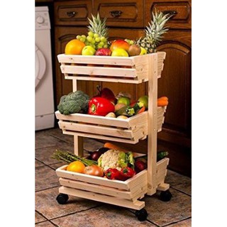 Kệ Đựng Hoa Quả, kệ pallet gỗ thông trang trí