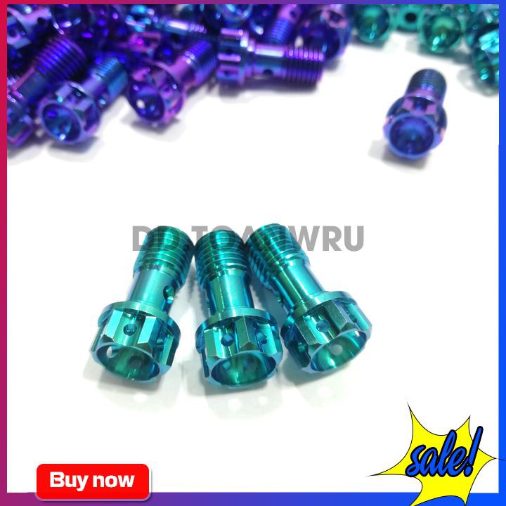 Ốc Titan Gr5 Gắn Heo Nissin Đầu Vương miện Răng Thưa (Giá 1 con)