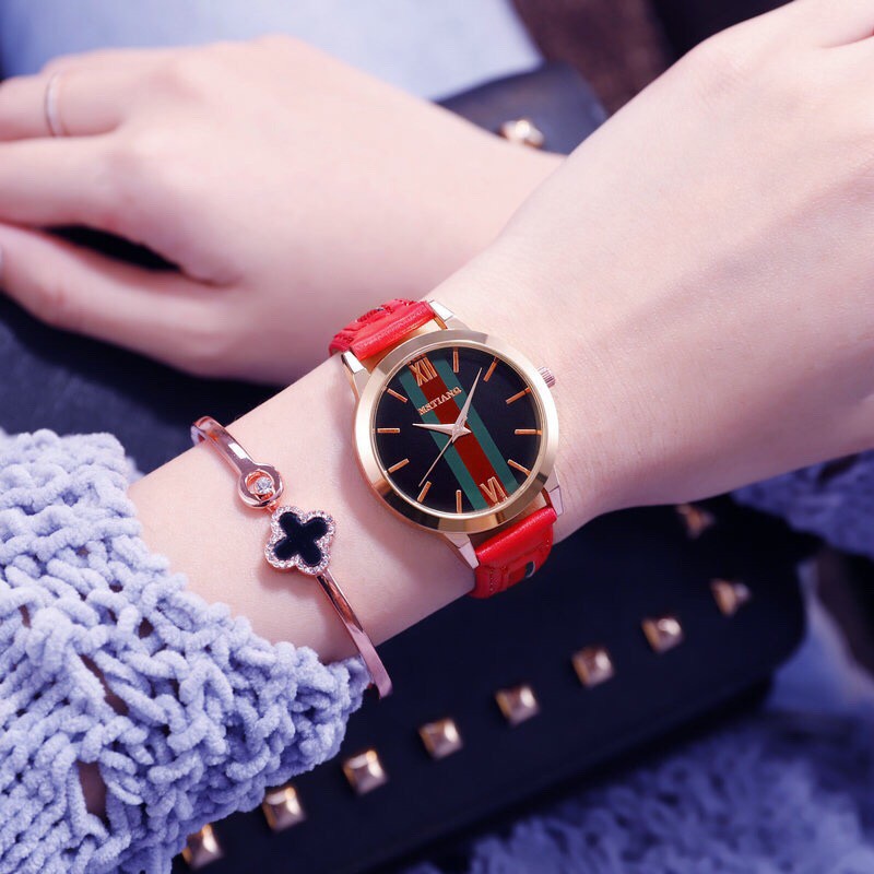 [CỰC ĐẸP] ĐỒNG HỒ NỮ MSTIANQ DÂY DA SỌC ĐỎ NHIỀU MÀU SIÊU HOT | BigBuy360 - bigbuy360.vn