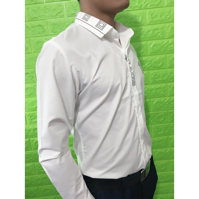 [BIG SALE] Áo sơ mi nam vesace hoạ tiết trẻ trung, năng động, cá tính