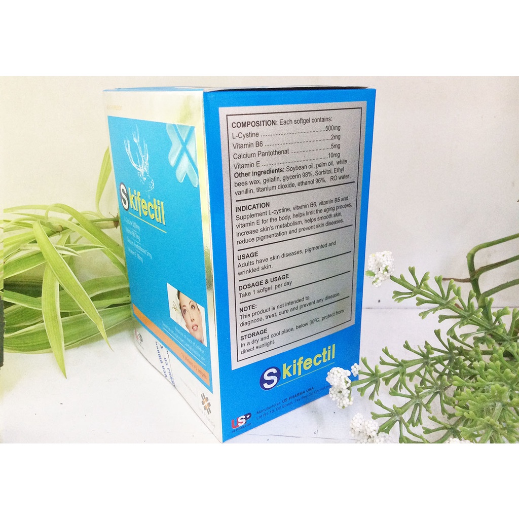Viên Uống SKIFECTIL Chống Lão Hóa Da, Giúp Giảm Tình Trạng Sạm Nám, Giúp Da Mịn Màng