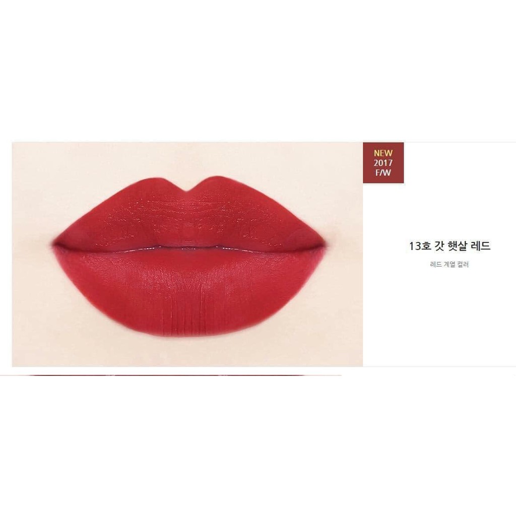 (HOT SALE) SON THỎI SIU MỀM INNISFREE REAL FIT VELVET MÀU 13 ĐỎ ĐẤT