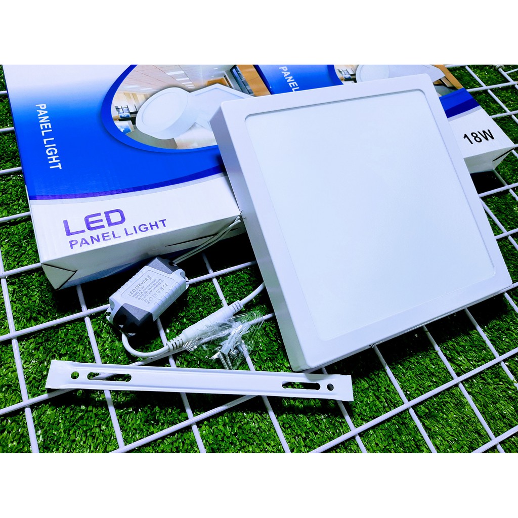 Đèn Led Ốp Trần Vuông Nổi 18W Ánh Sáng Trắng/Vàng Siêu Tiết Kiệm Điện.
