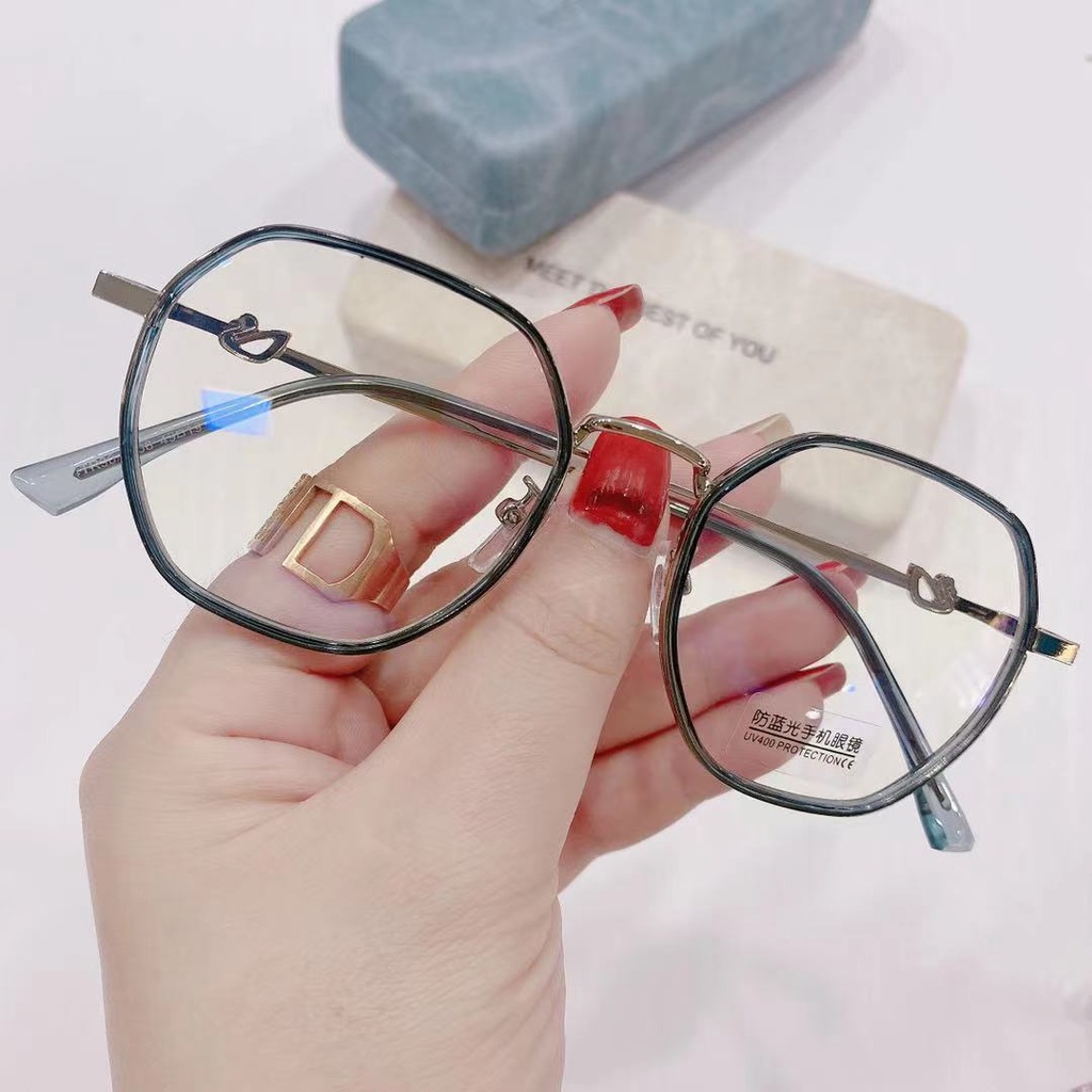 kính cận có độ -1.0~4.0 /Mắt kính gọng kim loại  thời trang/kính chống ánh sáng xanh /kính nam nữ