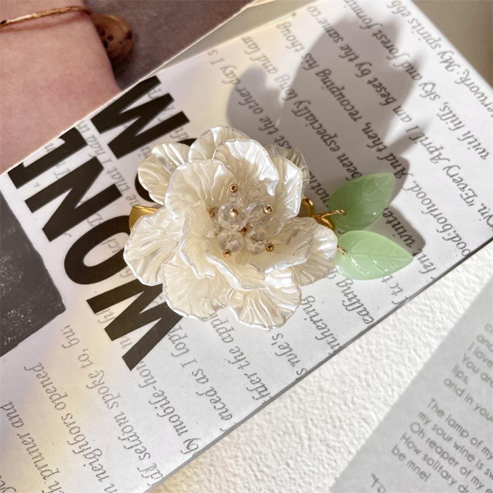 Kẹp Tóc Mỏ Vịt Hình Hoa Trà Thanh Lịch Cho Nữ