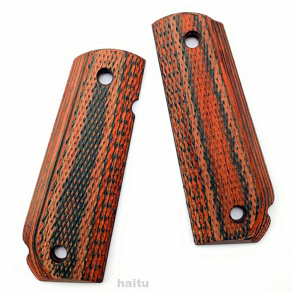 1 Pair Hand Grip Patch Practical DIY Accessories Tool Durable Anti Slip Modification Color Rosewood For 1911 Models