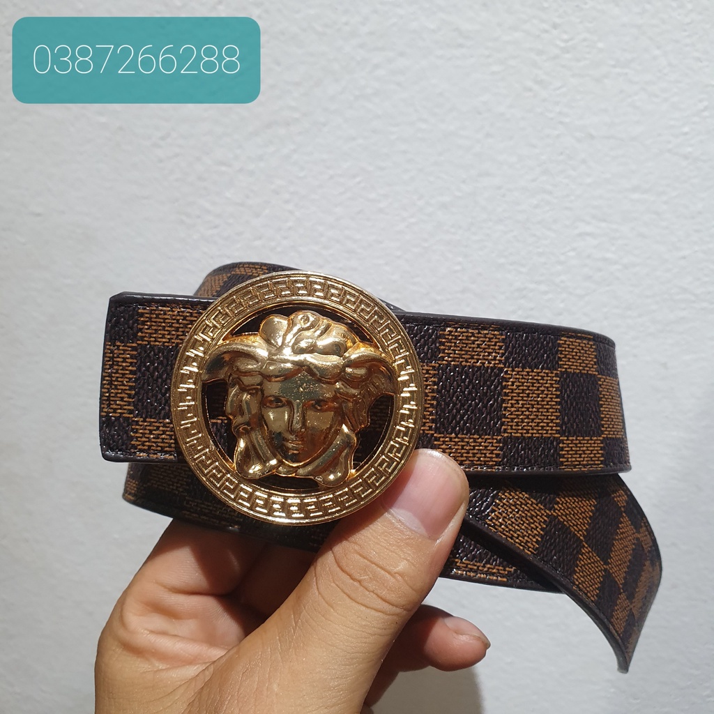 Thắt Lưng Nam - Dây Nịt Nam Mặt VS Da Tổng Hợp PVC Màu Đen Bền Đẹp Mẫu Mới 2021