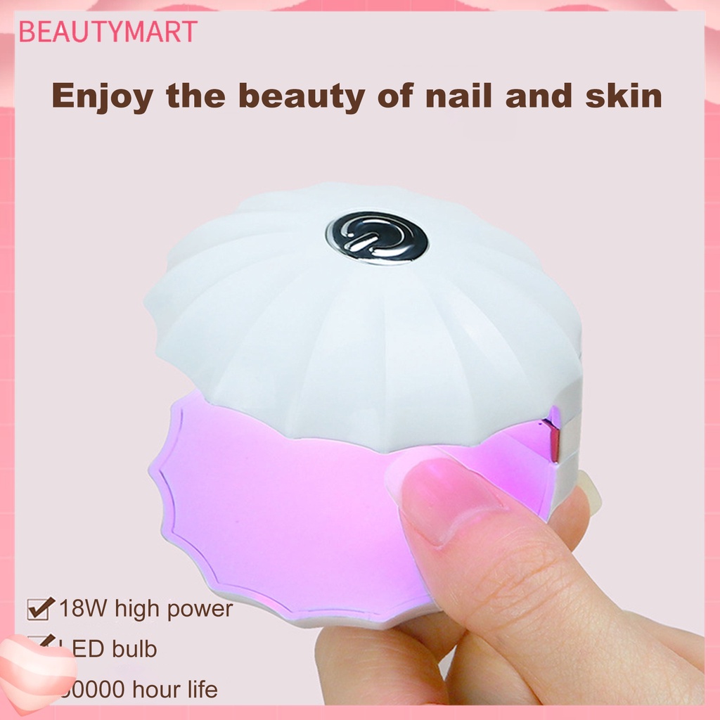 Đèn Hong Khô Móng Tay Nhanh Chóng Gọn Nhẹ Hình Vỏ Sò Có Phích Cắm USB Tiện Dụng Cho Gia Đình