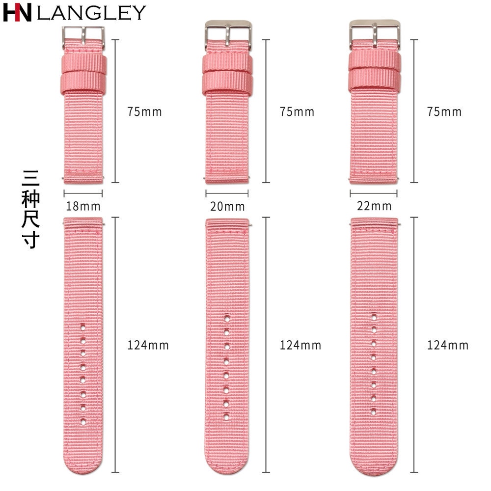 Dây Đeo Đồng Hồ Bằng Vải Bạt Nilon Nhanh 18mm 20mm 22mm 24mm