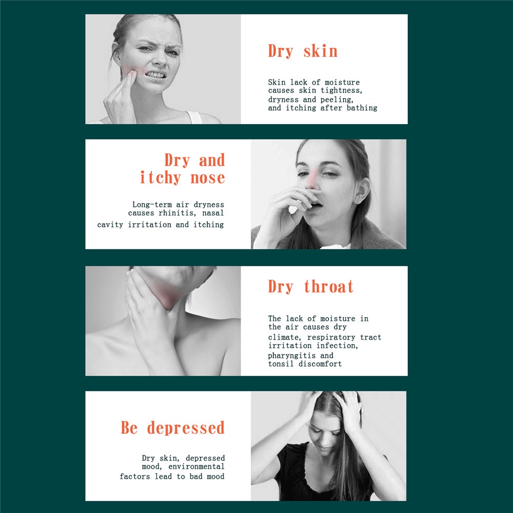 Máy phun sương tạo độ ẩm tích hợp đèn ngủ dung tích 2L 5V 1A