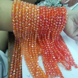 Túi 30 hạt đá pha lê bánh cam ( tròn lùn) 8mm lấp lánh làm đồ trang sức