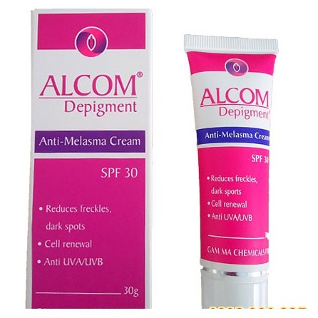 Alcom Depigment spf 30 kem hỗ trợ điều trị nám , sáng da, ngăn lão hóa da 30g