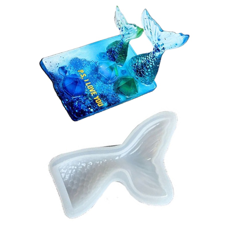 Khuôn Silicone Làm Bánh Hình Đuôi Cá Tráng Gương Độc Đáo