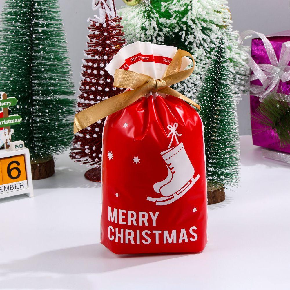 CONOPERY Bộ 5 Túi Nhựa Đựng Kẹo Giáng Sinh