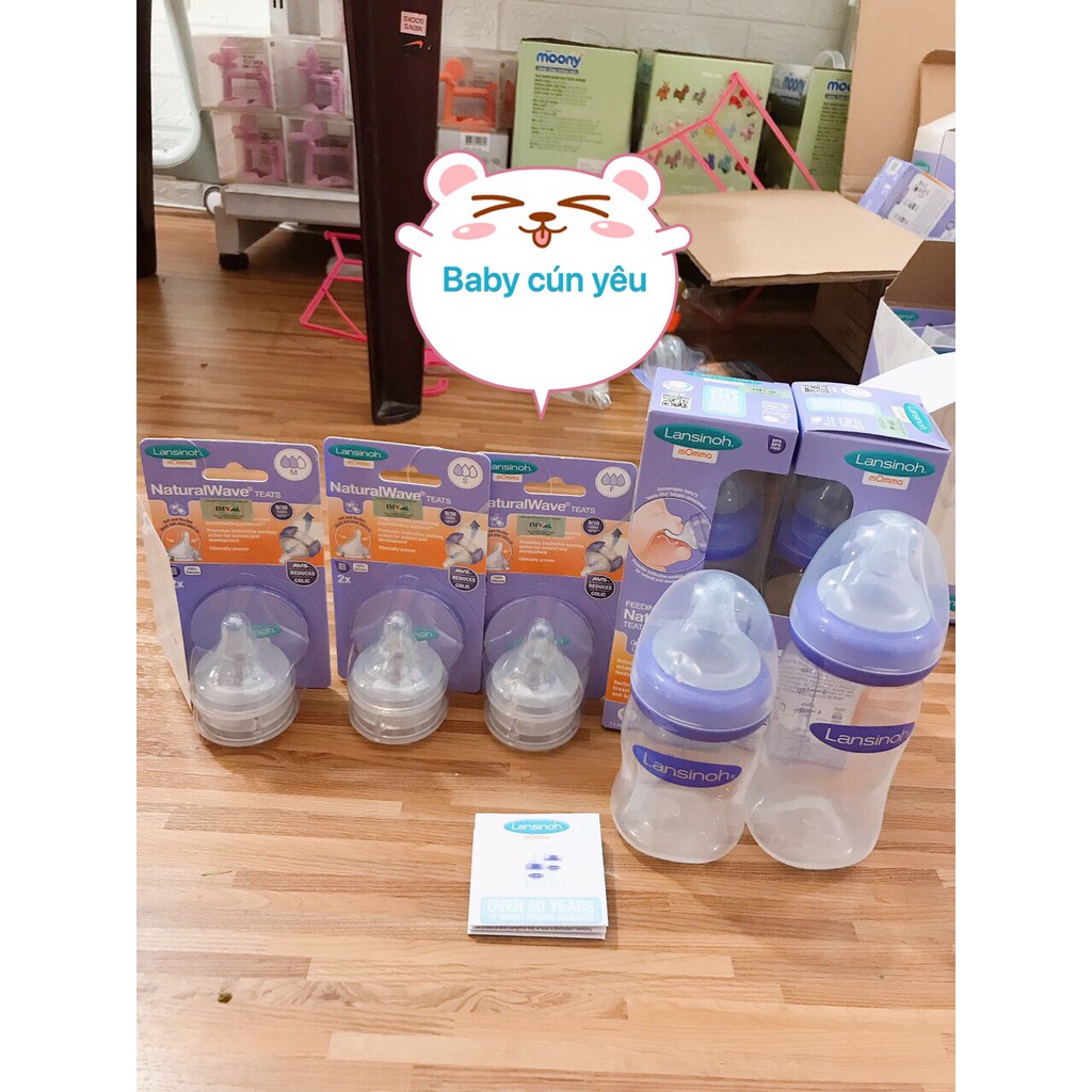 [CHÍNH HÃNG]Núm ty lanshinoh size S/M/F