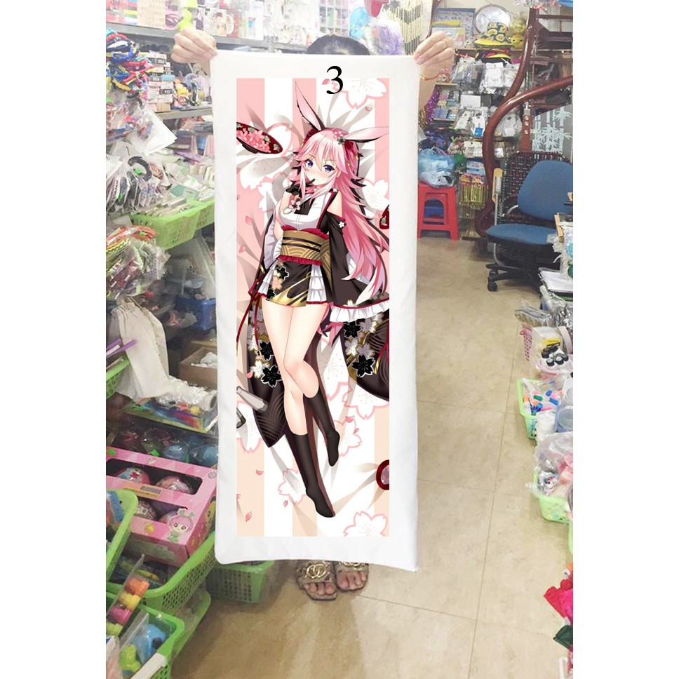 Gối ôm dài anime Honkai Impact sakura  1mx40cm (Tặng 1 poster hoặc 1 huy hiệu)