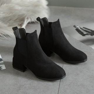 1109BD- Giày boot da lộn thời trang nữ
