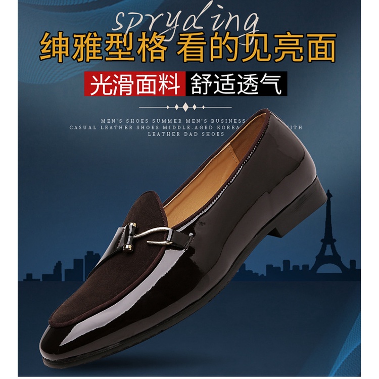 Giày Da Oxford Màu Đen Cỡ Lớn 37-48 Thời Trang Cho Nam