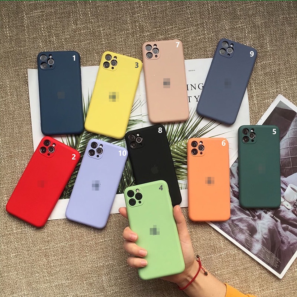 ốp lưng iphone CHỐNG BẨN FULL VIỀN  lót nhung mịn bảo vệ camera  6 6plus 7 7plus 8 x xsmax 11 12 13 plus pro max promax