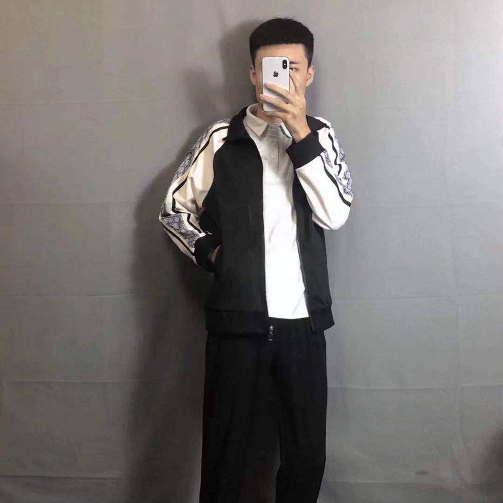 Set áo khoác và quần dài chất nhung dày dặn thời trang thu đông cho nam