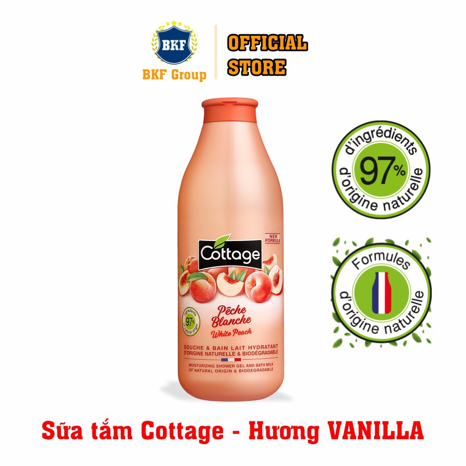 SỮA TẮM DƯỠNG TRẮNG DA COTTAGE 750ml Của Pháp - Có hóa đơn VAT