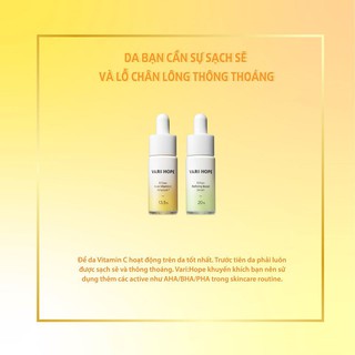 Combo Dưỡng Trắng Da Varihope AHA BHA PHA Serum & Varihope Vitamin C Ampoule
