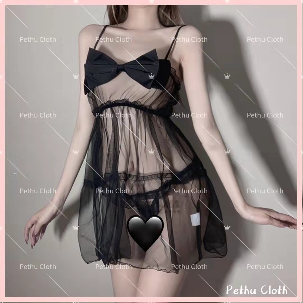 (Q1,HCM)❤️Đầm ngủ nữ ❤️2 dây ren đồ gợi cảm kèm chip quần lót lọt khe 40-65kg--018