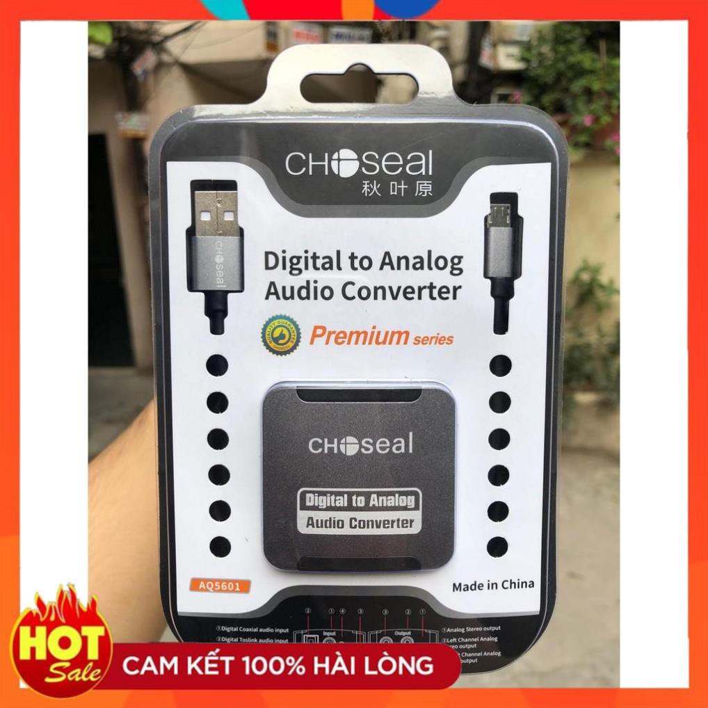 [Hàng Xịn] Chuyển quang Choseal chuyển đổi âm thanh từ opical sang av / Tặng kèm dây quang