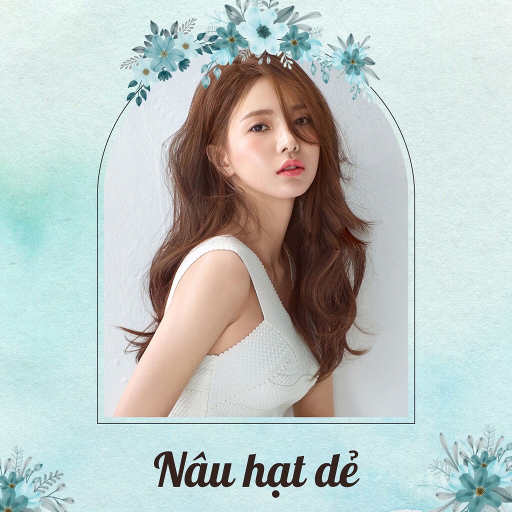 Dầu Gội Nhuộm Tóc Mokeru Màu Hạt Dẻ/Nâu Tây chai 500ml Chiết Xuất Thảo Dược