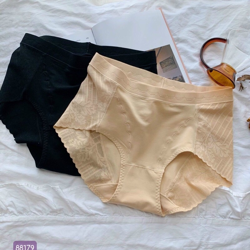 Combo 5-10 Quần Lót Cotton Cao Cấp 88179, Quần Chip Hàng Loại 1 Cạp Cao Nâng Mông Phối Ren Siêu Đẹp Ôm Bụng.