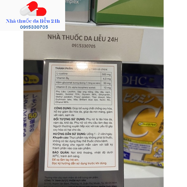 PROSKIN CARE VIÊN UỐNG ĐẸP DA TÓC MÓNG VỚI lcystine