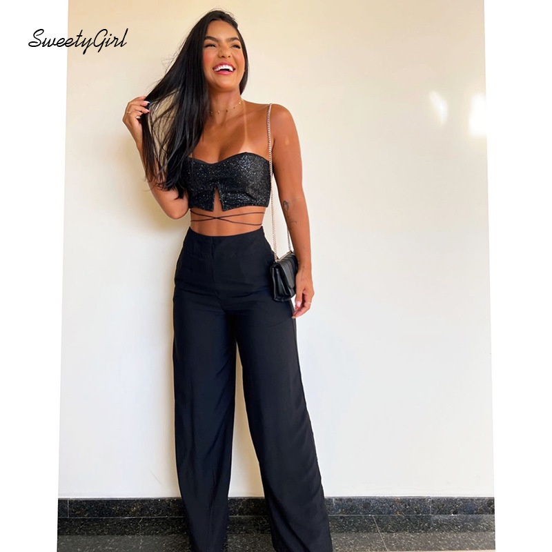 Áo Ống Ôm Dáng Màu Đen Trơn Thời Trang 2022 Quyến Rũ Cho Nữ