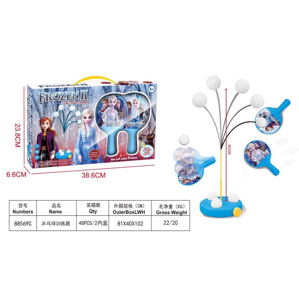 Bộ bóng bàn mẫu hoạt hình dễ thương gần gũi với bé quà tặng cho bé trẻ em