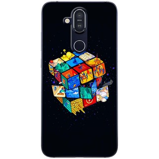 Ốp lưng Nokia 8.1 in hình Rubik