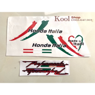 Tem Honda Italia + Chữ Ký Chất Liệu 3 Lớp Chống Phai