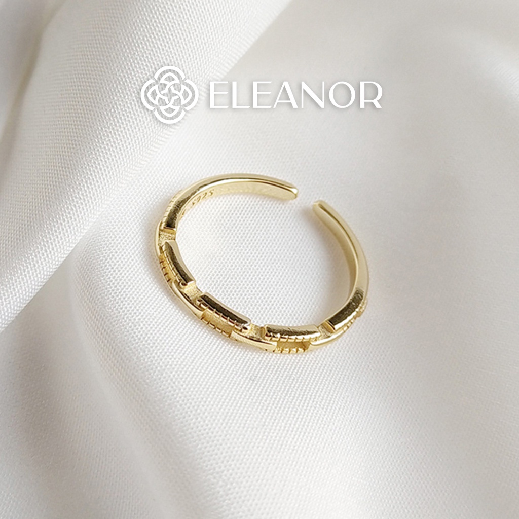 Nhẫn Bạc Eleanor Mạ Vàng 14K Kiểu Xích Nhỏ Thanh Lịch - SP001531